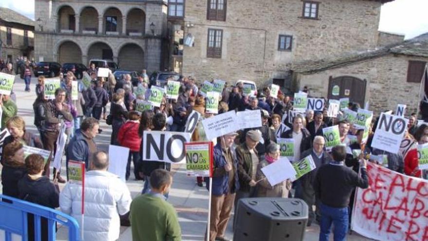 Imagen de la manifestación en la Plaza Mayor de Puebla.