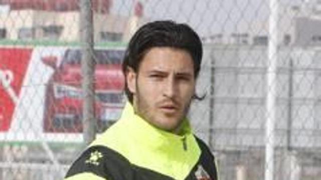 Juan Cruz, ayer, en el entrenamiento.