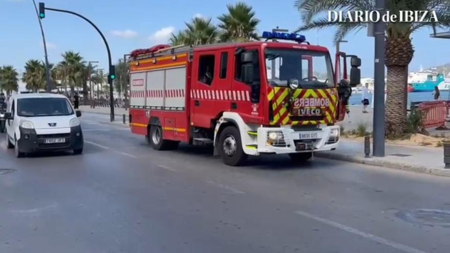 Un operario grave tras sufrir quemaduras en una explosión en el tanque de tormentas de Ibiza
