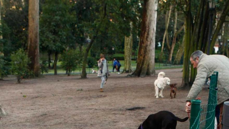 Un recinto canino &quot;sin conservar&quot;. El recinto canino del Campo San Francisco, en la imagen, está &quot;en mal estado y sin conservar&quot;, según denunciaron ayer varios usuarios habituales, que urgen medidas.