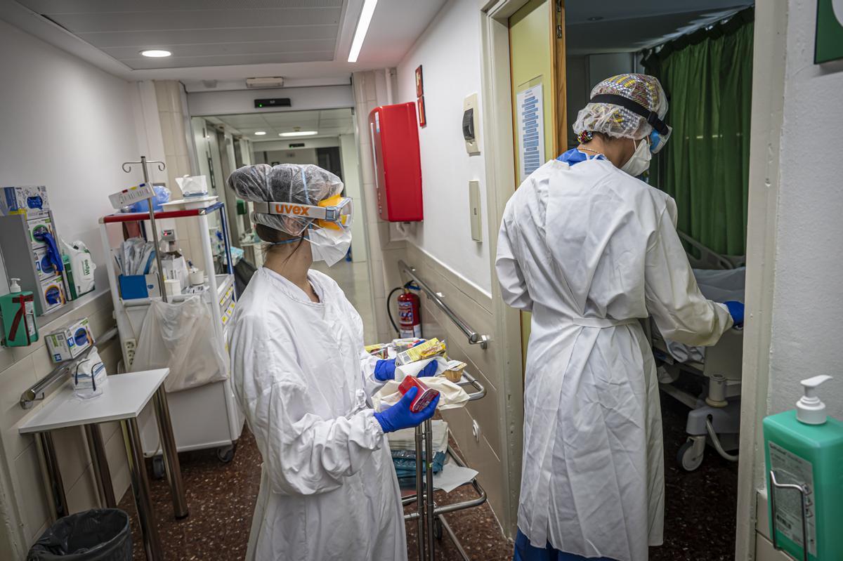 Planta Covid del Hospital Clínic, en imágenes