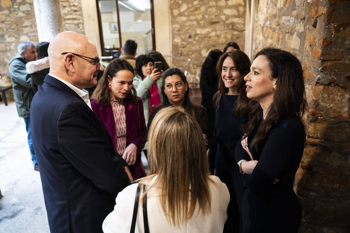 Momentos antes del acto.