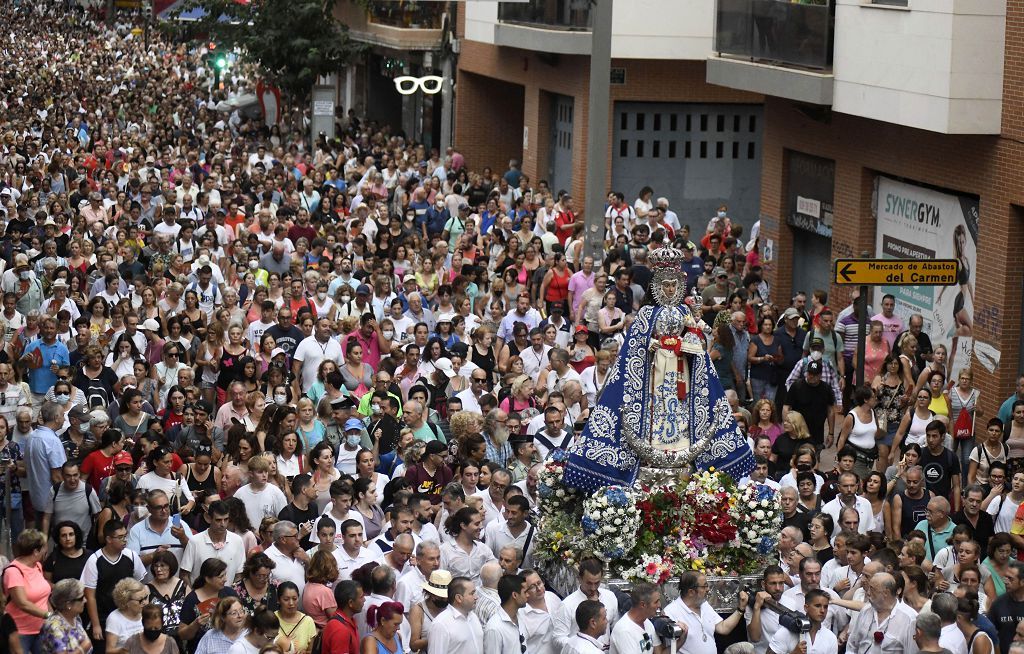 Romería de Murcia: Misa previa y primer tramo del recorrido