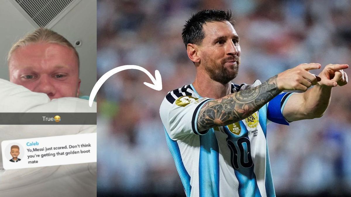 Haaland, en la lucha del Balón de Oro junto a Leo Messi