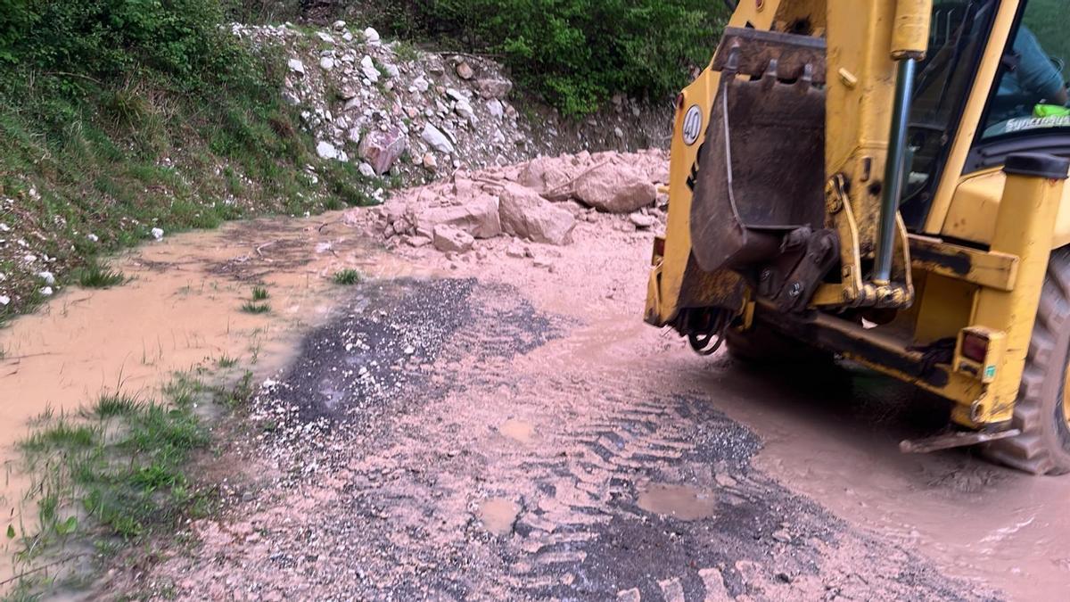 En imágenes: Así trabaja Tineo para limpiar la fana de Genestaza y dar servicio a los pueblos