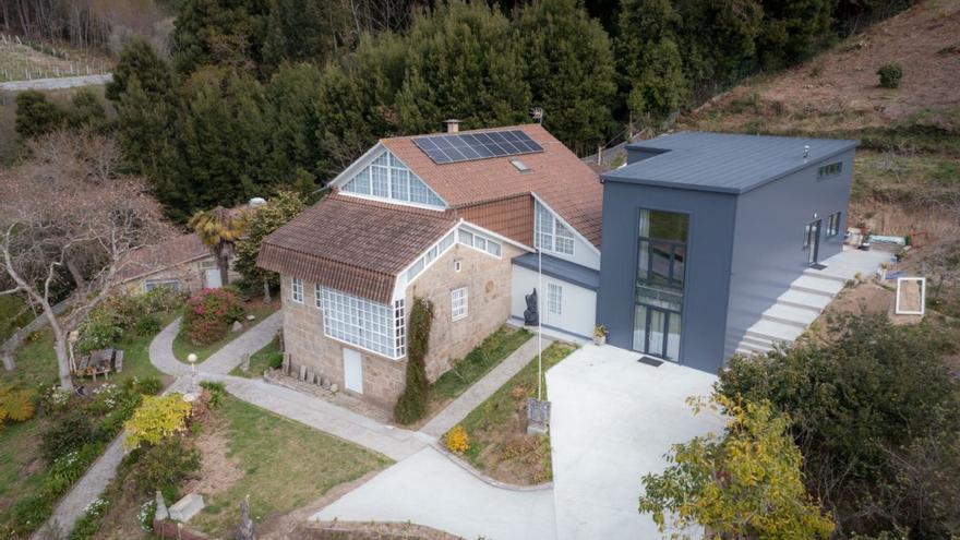 Una vista aérea de la Casa-Museo a Mangallona con la nueva nave de la ampliación. | // FDV