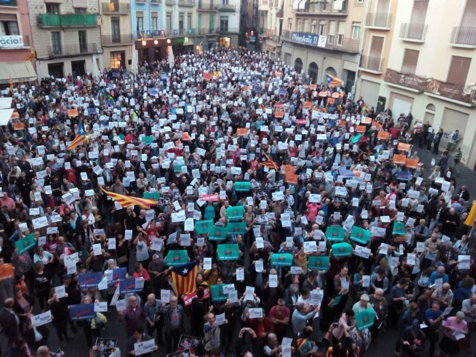 Concentració a la plaça Major de Manresa