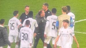 Los jugadores del Madrid se fueron a por Vinčić