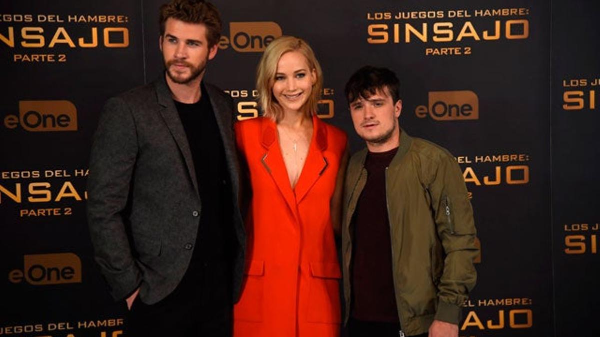 Liam Hemsworth, Jennifer Lawrence y Josh Hutcherson presentan 'Los juegos del hambre. Sinsajo Parte 2' en Madrid