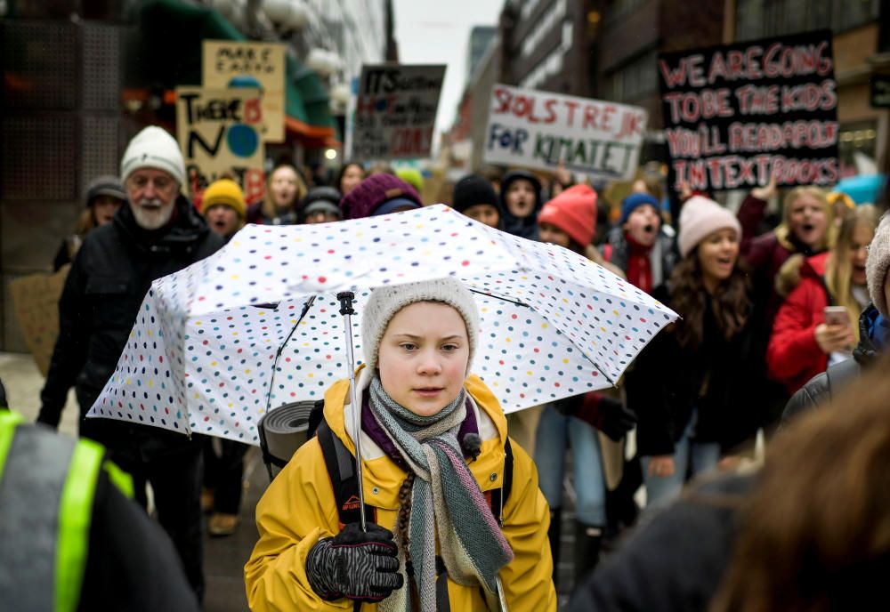 Swedish environmental activist Greta Thunberg ...