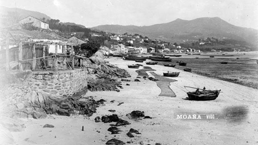 Fotografía de Moaña tomada por el fotógrafo Pedro Ferrer en el año 1905. // Cedida por Nós