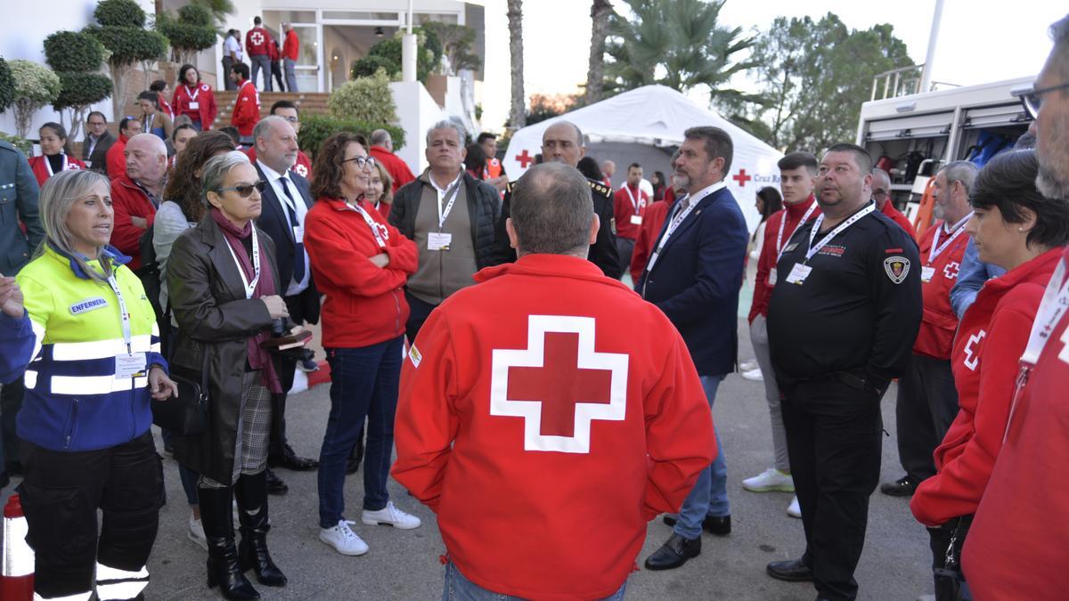 Asistentes a la reunión de Cruz Roja de este sábado en el municipio de Mazarrón.