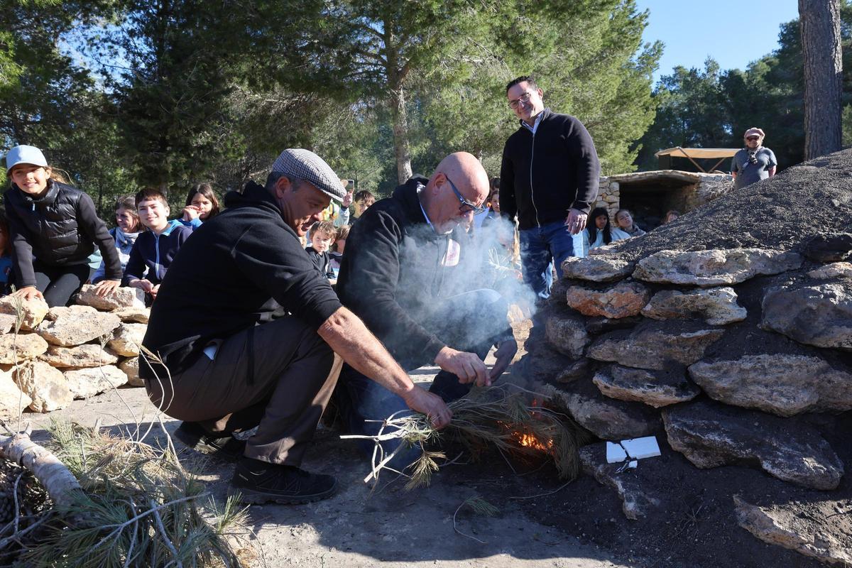 Encendido de la sitja en Santa Agnès