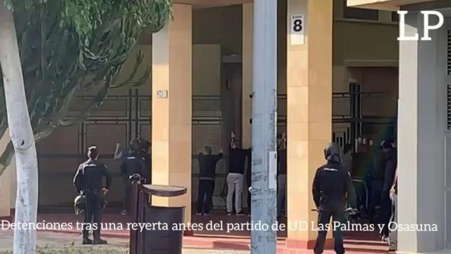 La policía detiene a dos aficionados en la previa del UD-Osasuna