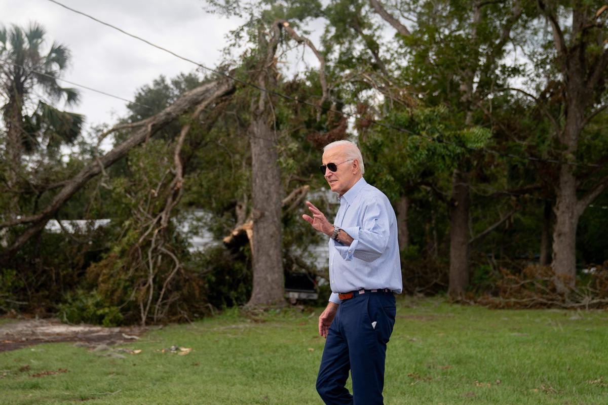 Biden visita a los afectados por el huracán Idalia en Florida