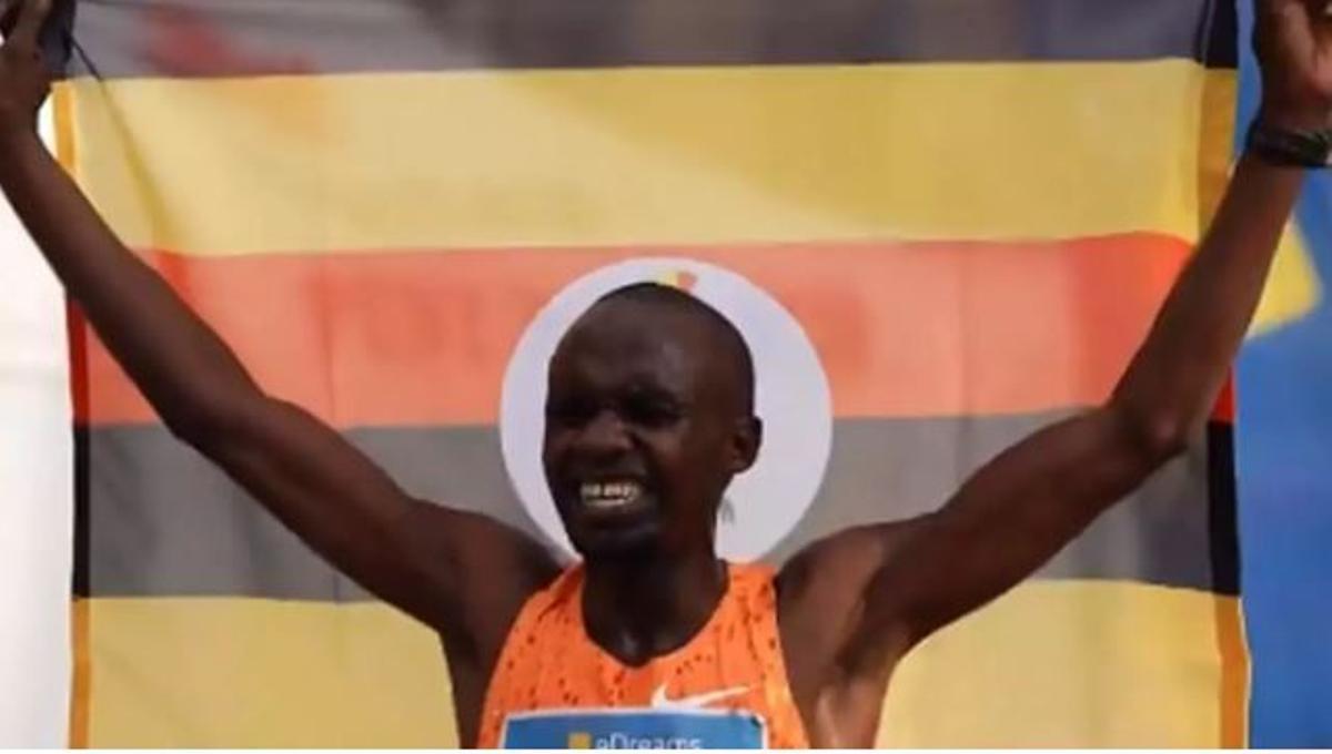 El ugandés Jacob Kiplimo, tras el récord del mundo que logró en Barcelona en 2025.