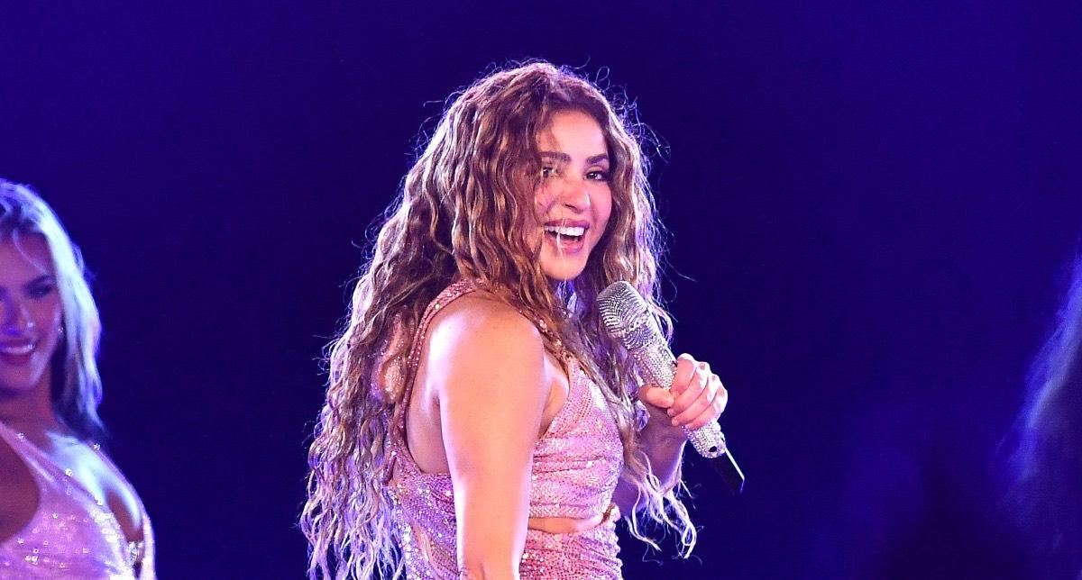 Shakira durante un concierto.