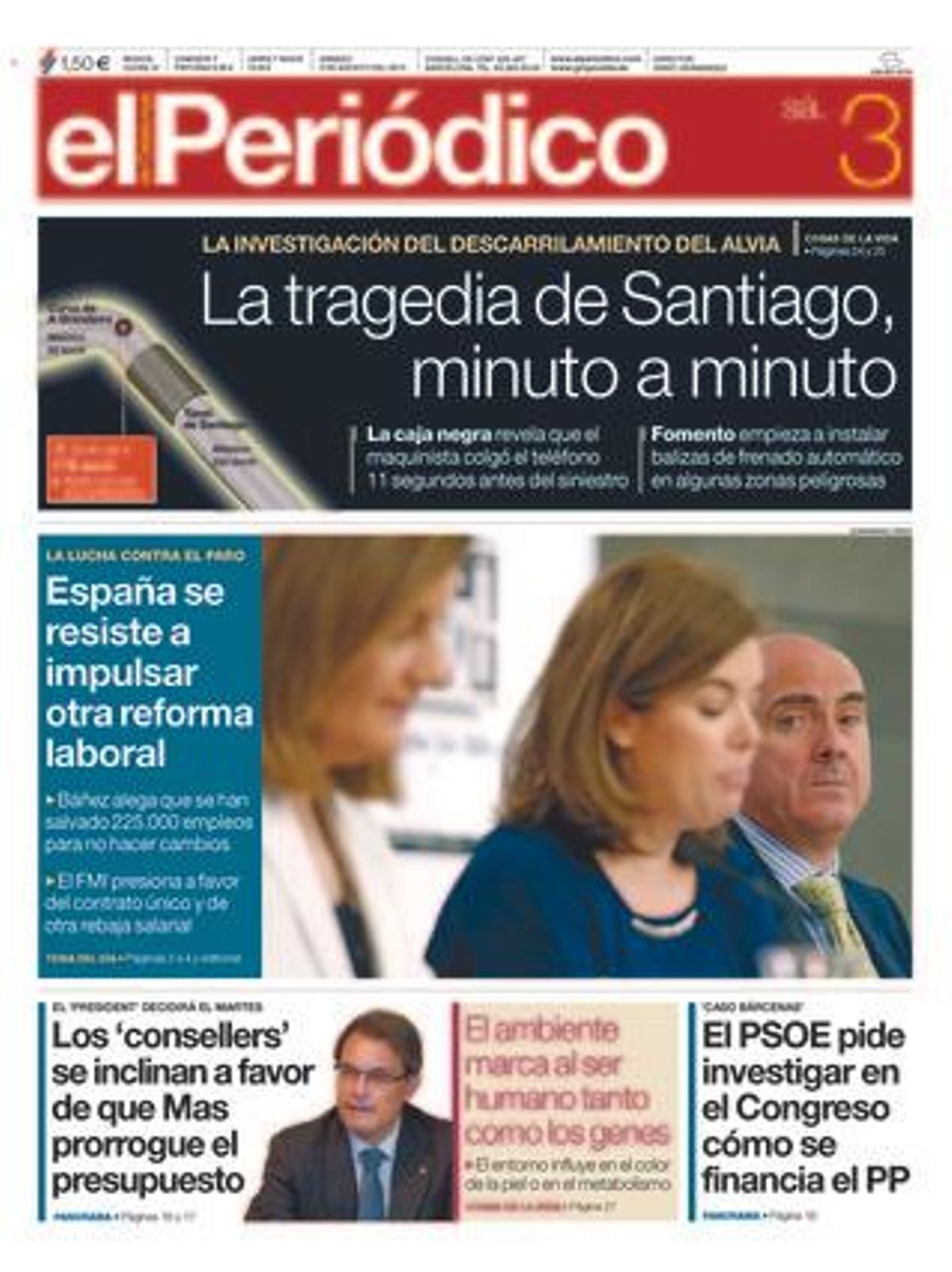 EL PERIÓDICO, 03-08-2013. EL PERIÓDICO, 03-08-2013.