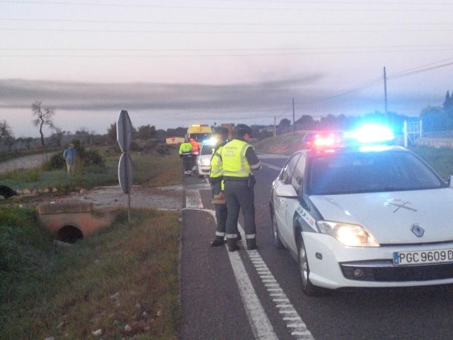 Accidente en la carretera vieja de Sineu