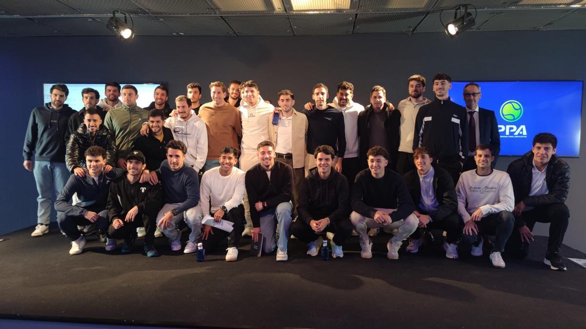 Todos los jugadores presentes en la rueda de prensa de la PPA