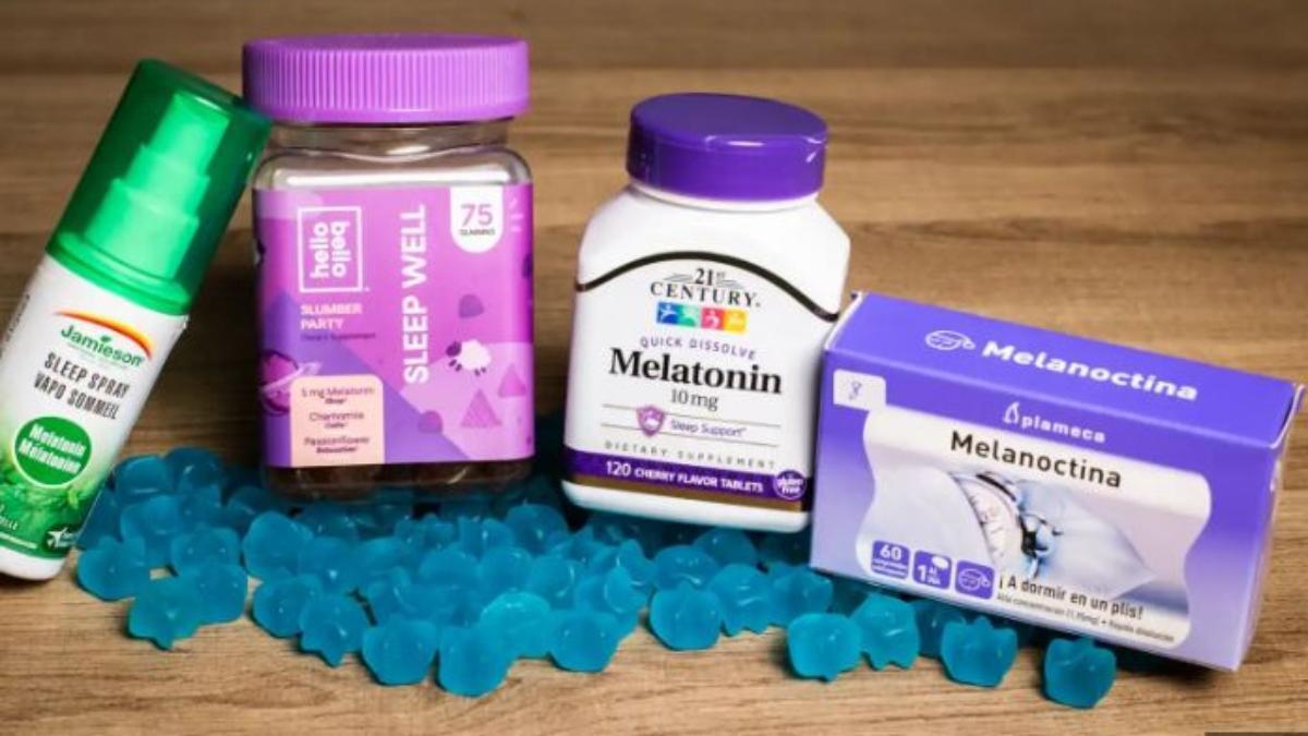 Varios productos de melatonina para poder dormir mejor