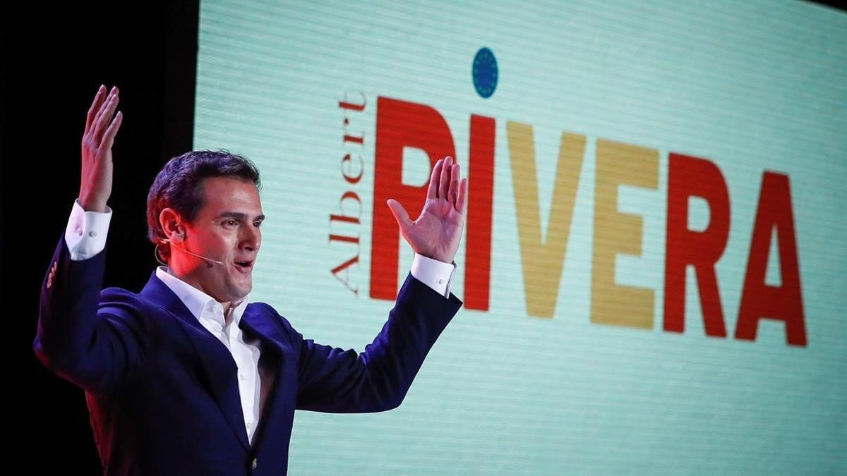 Albert Rivera, durante la presentación de su candidatura a la Presidencia del Gobierno, el pasado día 10.