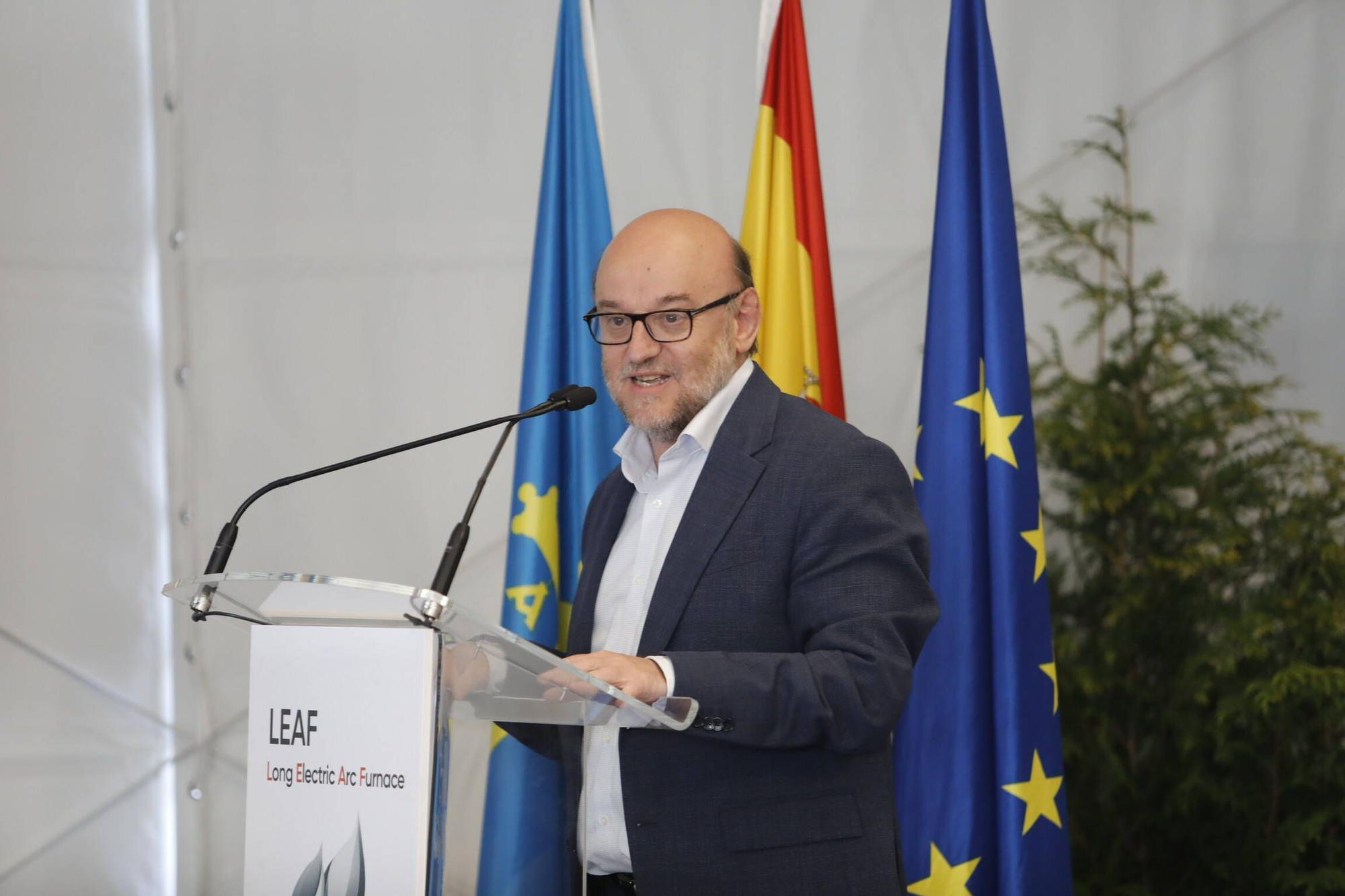 EN IMÁGENES: Así fue la inauguración de las obras para el horno eléctrico hídribido de Arcelor en Gijón