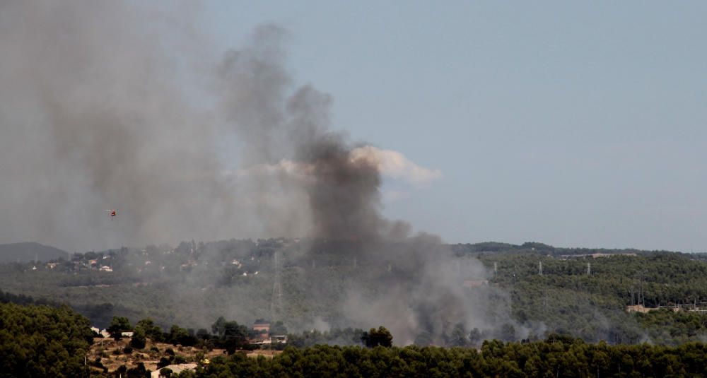 Incendi forestal a Navarcles, el segon en dos dies