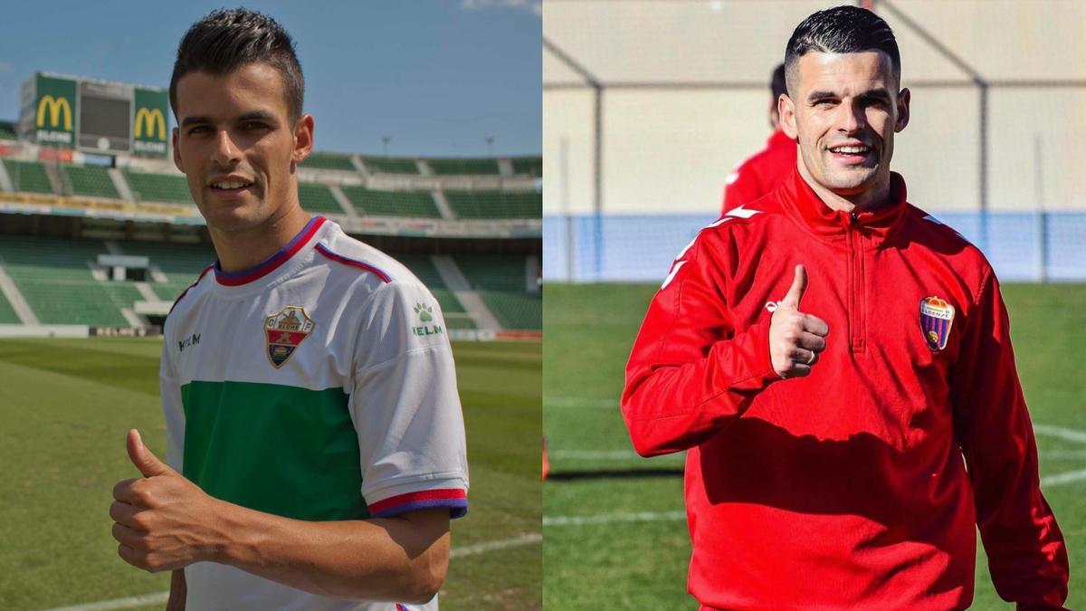 El lateral zurdo vistió la camiseta del Elche y la del Eldense
