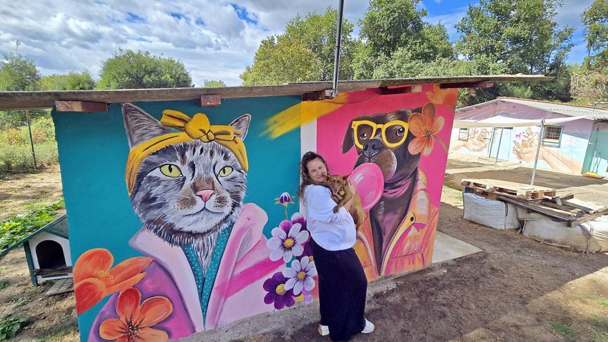 La protectora Os Biosbardos luce el mejor mural del mundo: «Pintura y creatividad para iniciar una revolución»