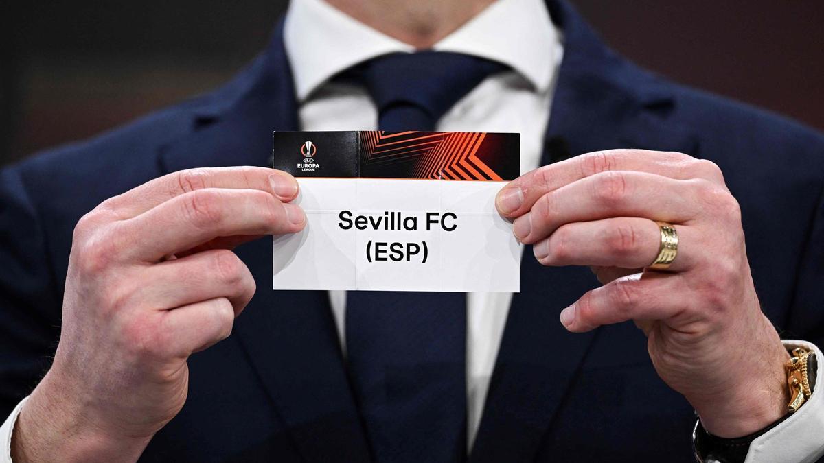 Papelito del Sevilla en el sorteo de la Europa League