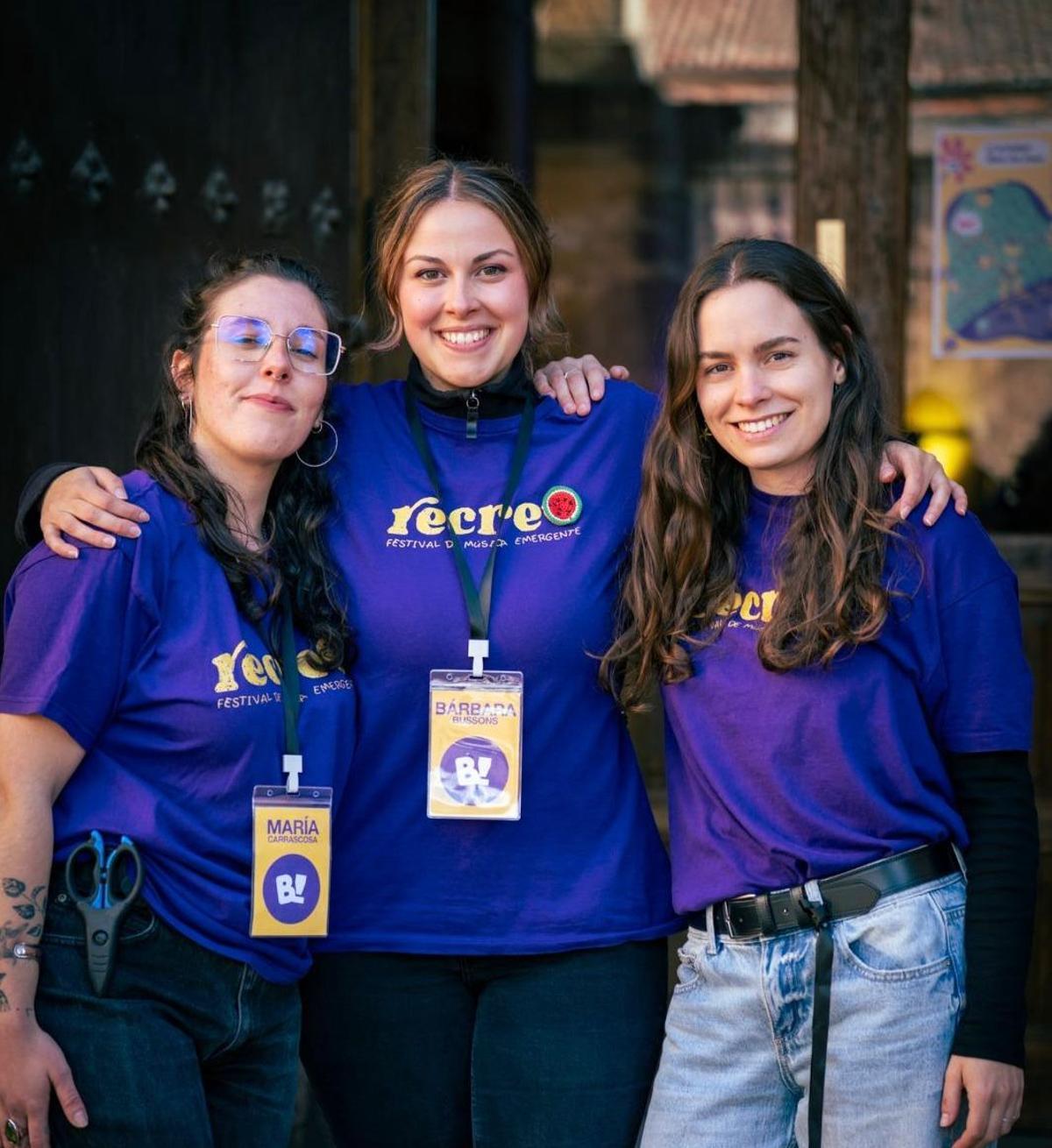María Carrascosa, Bárbara Bussons y Silvia Mateo, impulsoras de Fadas, el proyecto que busca dar voz a las mujeres jóvenes de la industria musical en Zaragoza