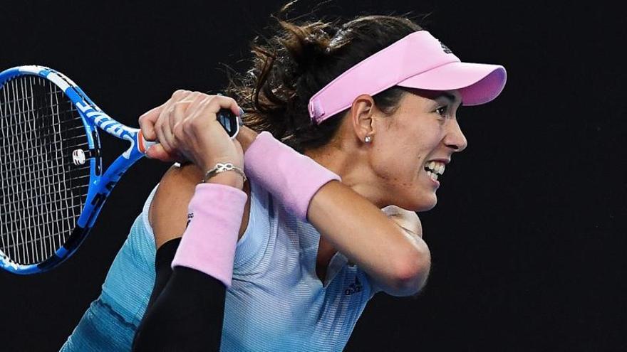 Garbiñe Muguruza en el Abierto de Australia.