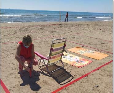 Canet prueba la parcelación de su playa