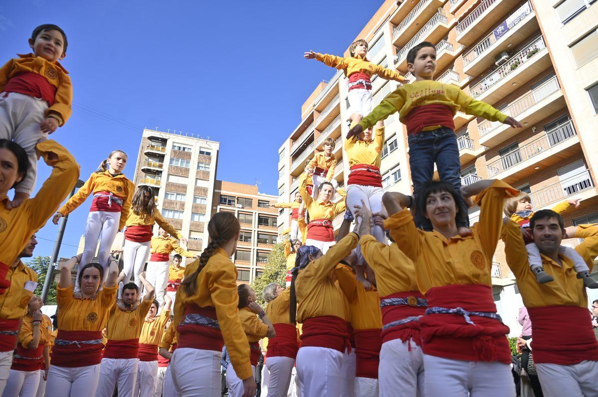 L'actuació de la Conlloga Muixeranga de Castelló va ser un dels moments més espectaculars.