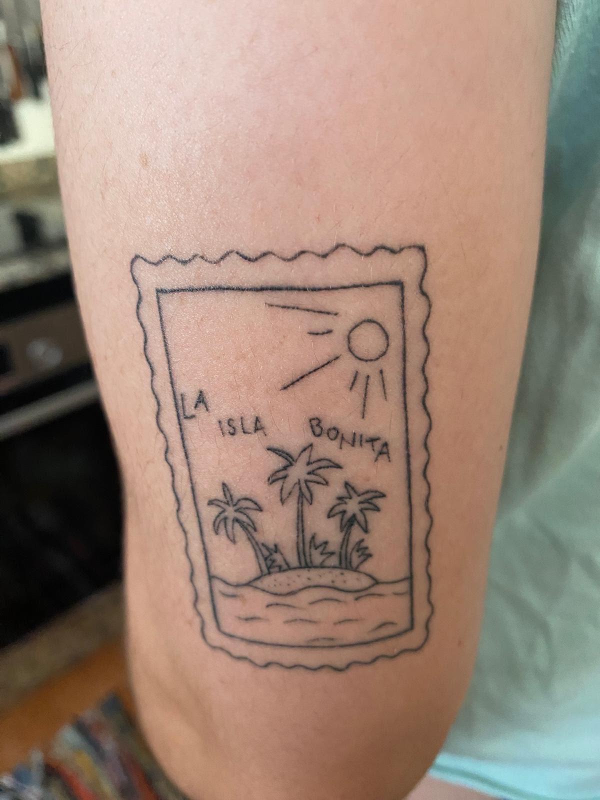 Tatuaje con una de las canciones más icónicas de Madonna.