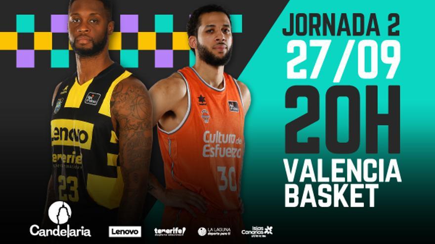 Regístrate gratis en EL DÍA y podrás llevarte entradas dobles para el partido Lenovo Tenerife - Valencia Basket