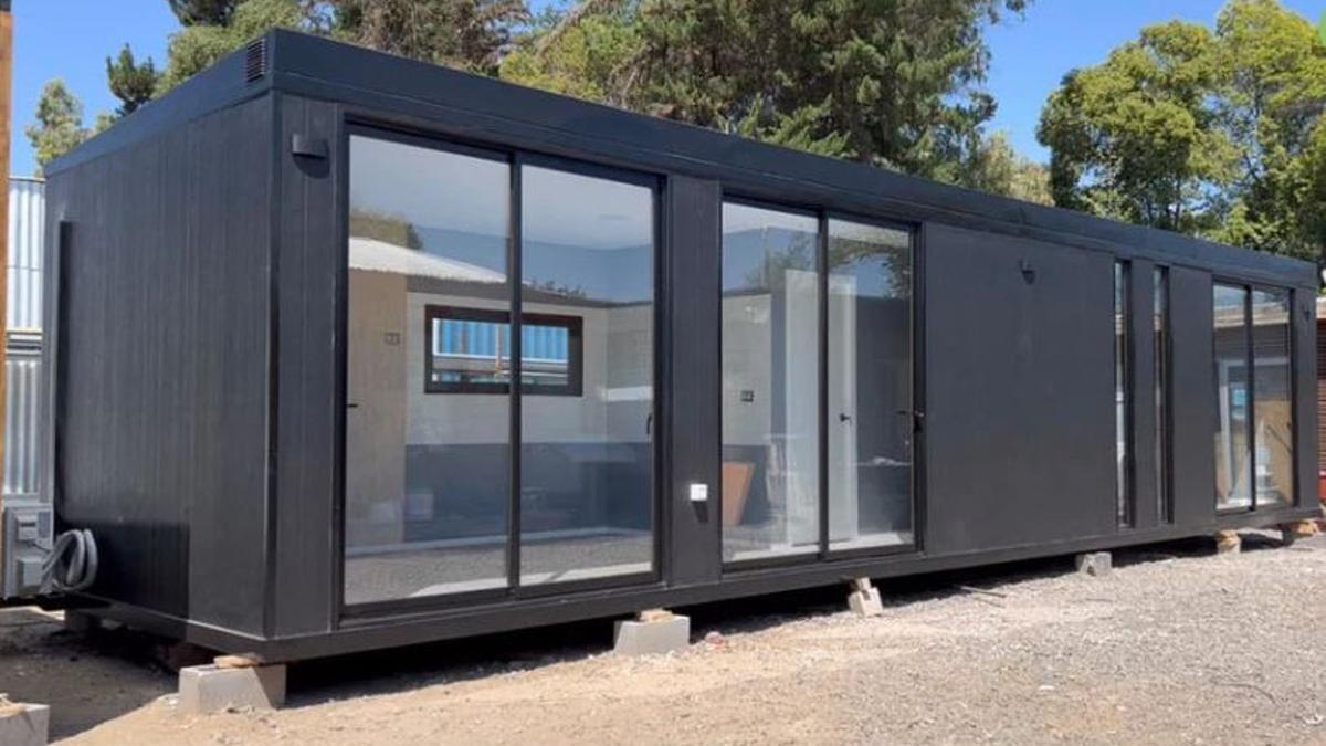 Una de las casas modulares que podría acoger a los afectados por los desahucios de Son Bordoy.