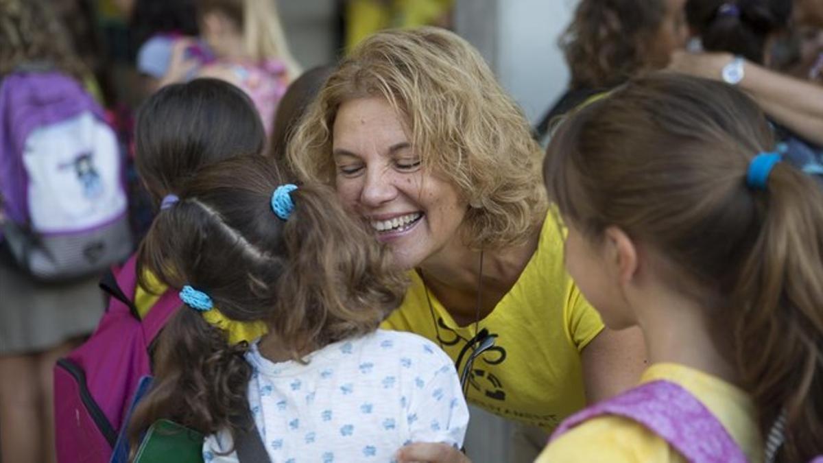 Vuelta al cole en el colegio Fructuós Gelabert de Barcelona