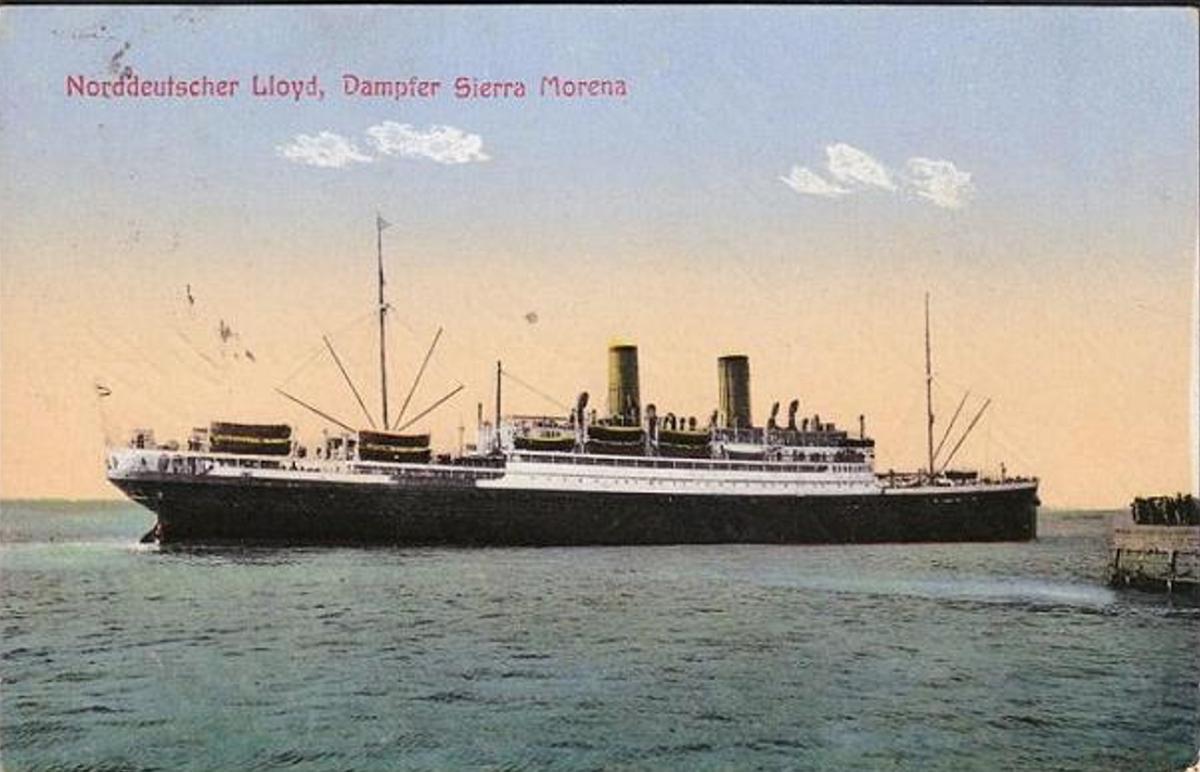 El "Sierra Morena" de la naviera alemana Norddeutscher Lloyd.