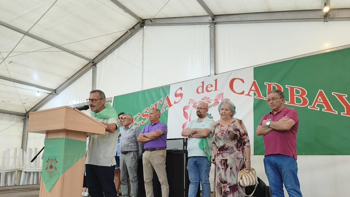 Roberto Nicolás, durante la lectura del pregón.