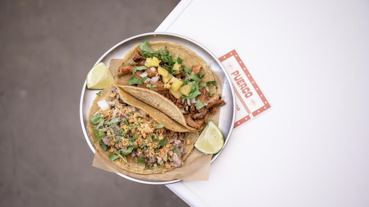 Los tacos de Puerco.