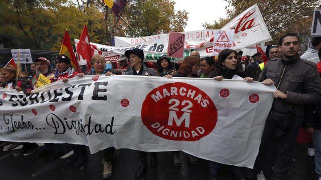 Marcha por la dignidad de Madrid, este sábado.