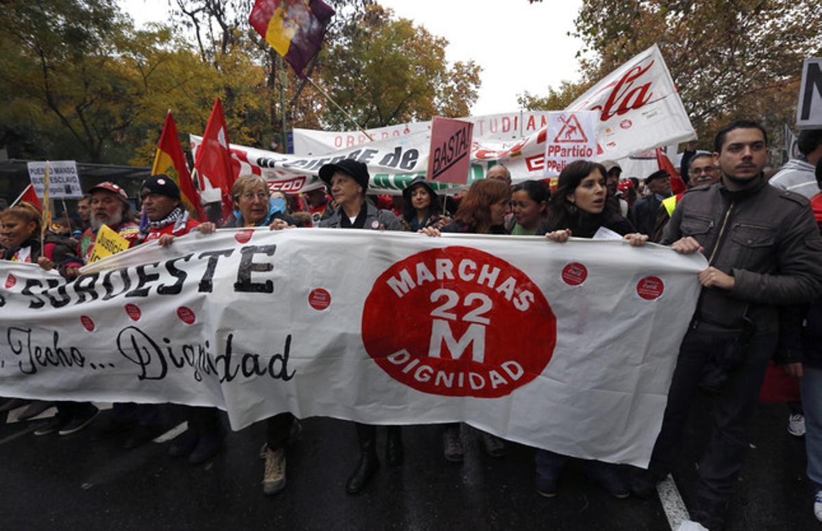 Marxa per la dignitat de Madrid, aquest dissabte.