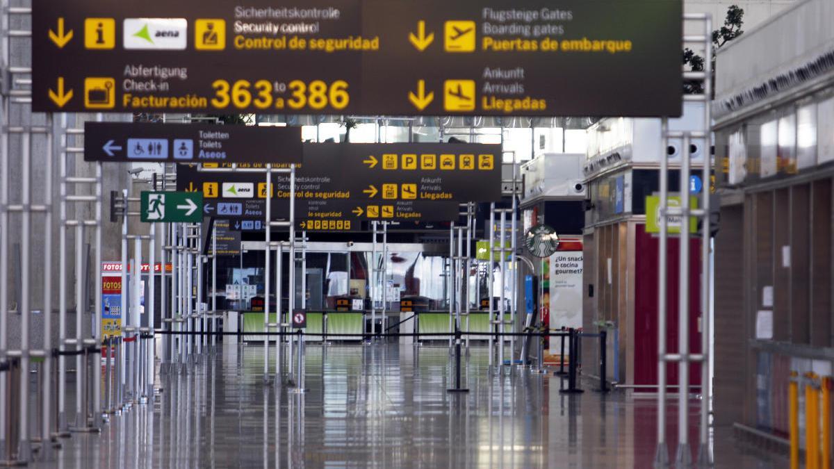 El aeropuerto de Málaga, durante esta pasada cuarentena.