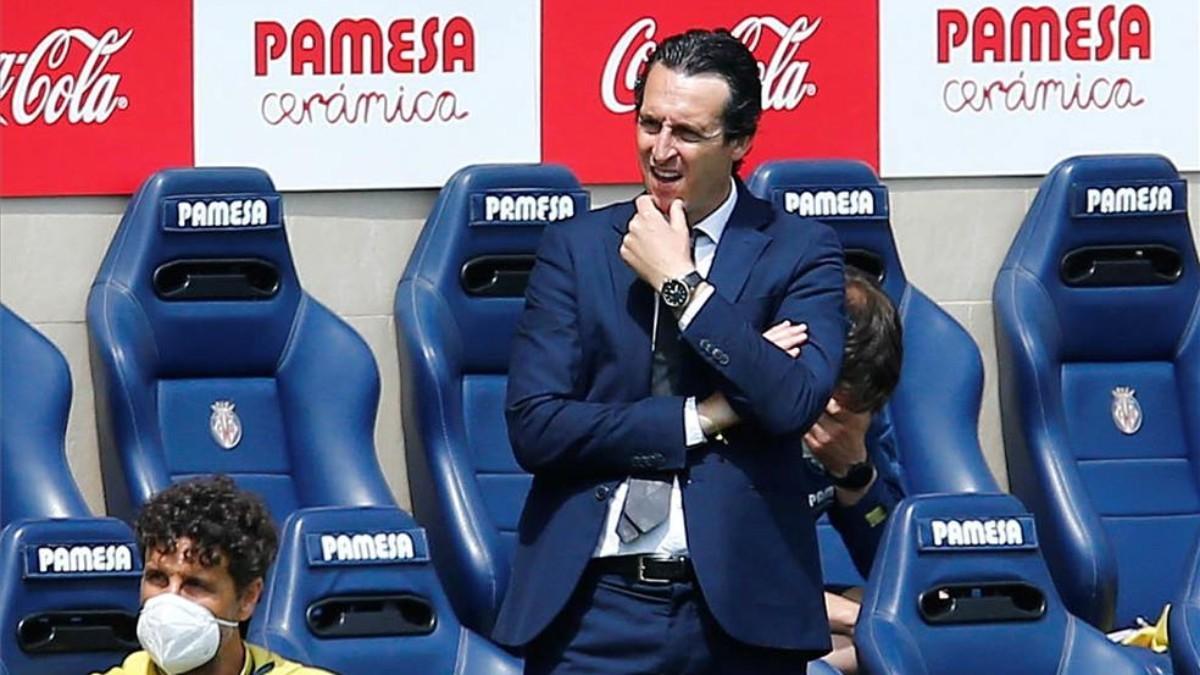 Unai Emery, durante un partido del Villarreal.