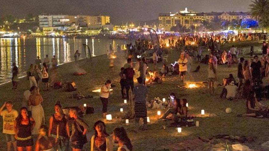 La playa de Talamanca la pasada Nit del Foc.