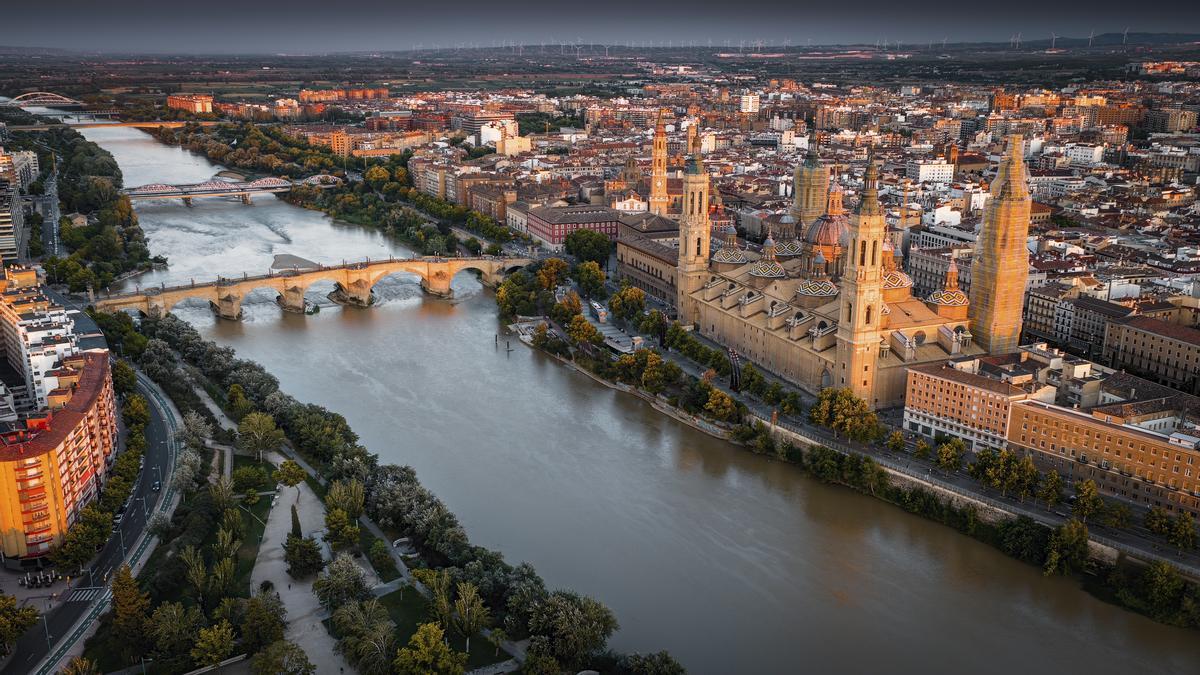 Vista aérea de la ciudad.