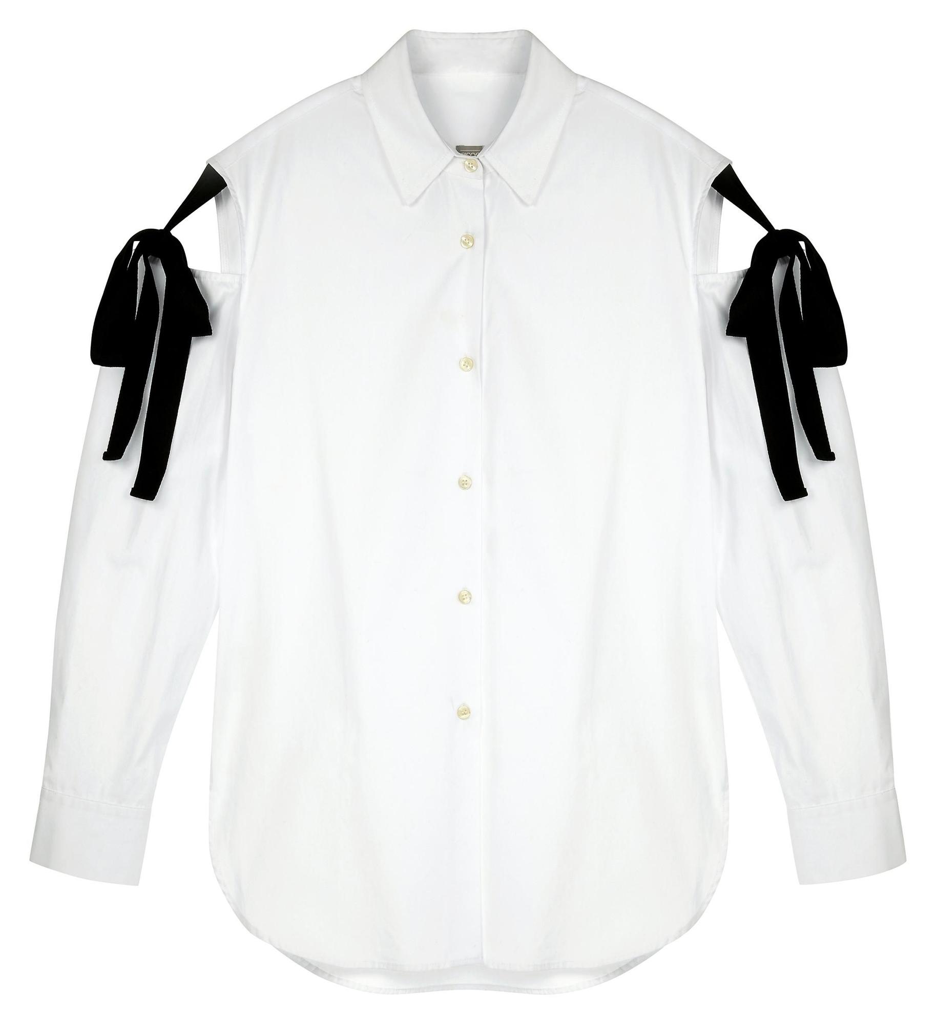 Camisa con lazos de raso