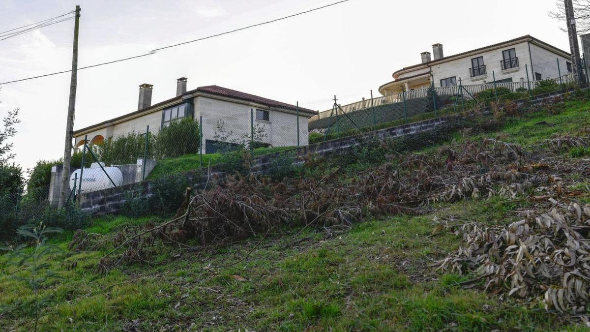 Viviendas en la zona afectada por el proyecto del vial 18.